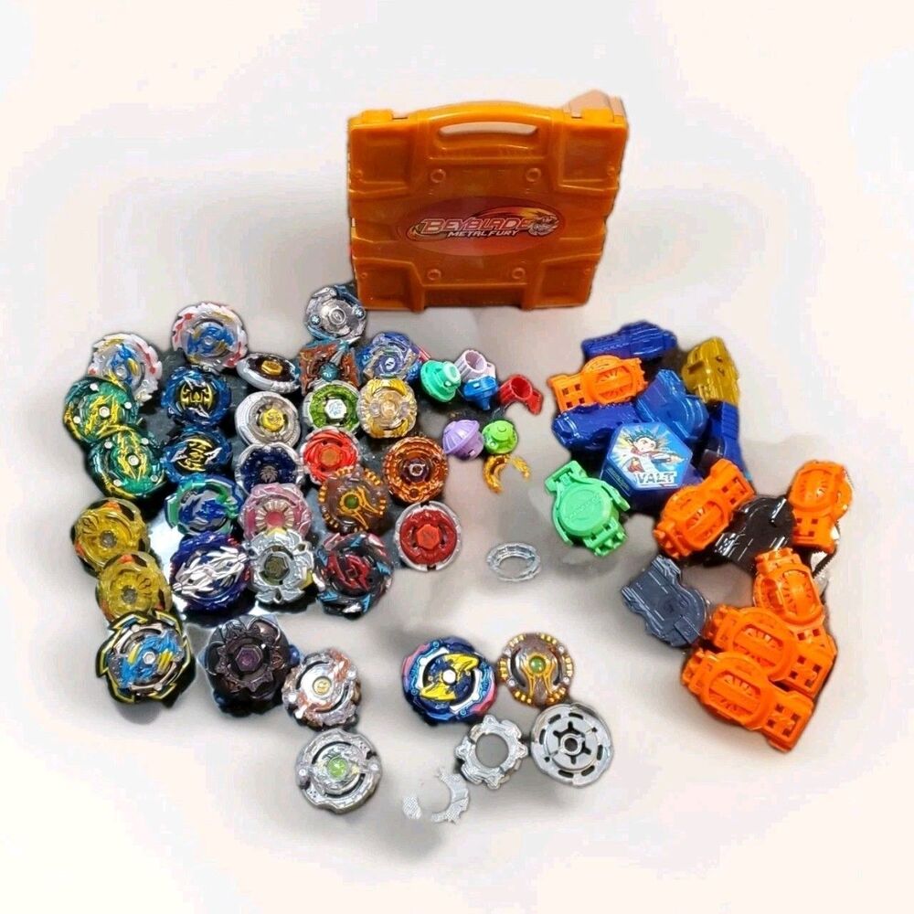 Mixed Beyblade Lot - Metal Fight & Burst - Twisted Tempo, L-Drago+ Case Launcher